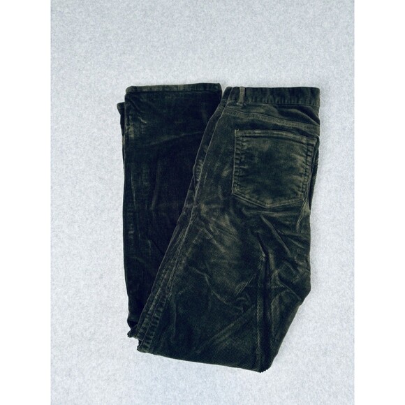 Chaps Women's Corduroy Pants Size 10 Straight Leg 32W x 29L Mid Rise Green - Picture 1 of 11